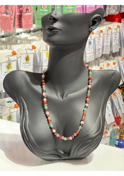 Sertifikalı Doğal Taş 7 Çakra Tasarım Kolye