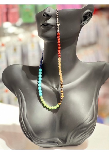 Sertifikalı Doğal Taş 7 Çakra Tasarım Kolye modelleri