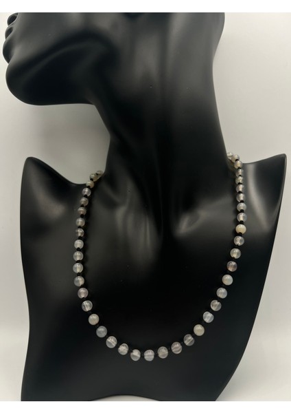 Sertifikalı Doğal Taş Kalsedon Taşı Kolye Aaa Kalite 6mm fiyatları