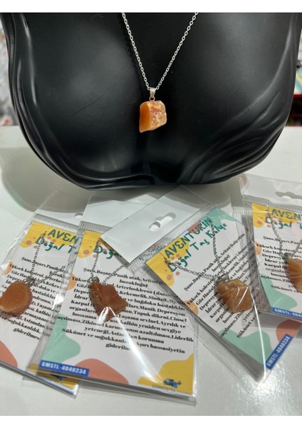 Sertifikalı Orijinal Işlenmemiş Doğal Taş Aventurin Kolye Sürpriz modelleri