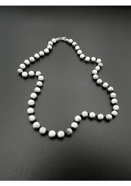 Sertifikalı Doğal Taş Havlit Taşı Kolye 6mm fiyatları