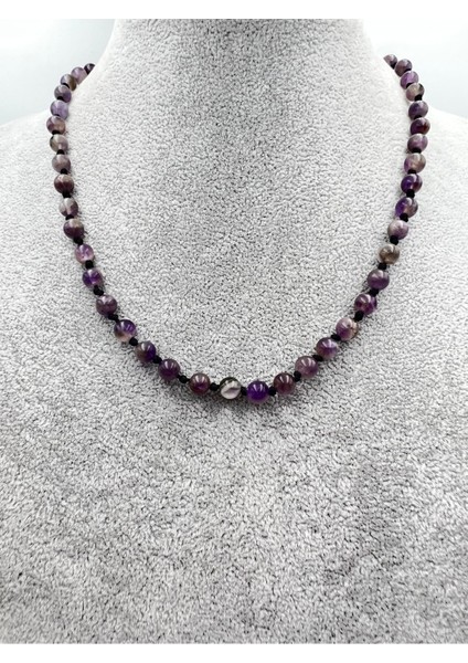 Sertifikalı Doğal Taş Ametist Taşı Kolye 6 mm fırsatları