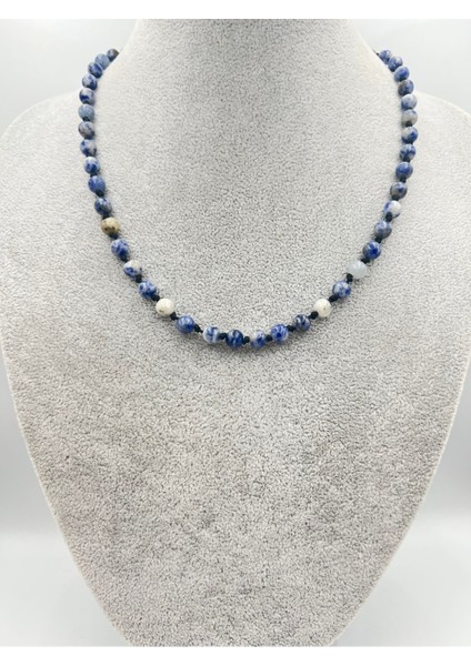 Sertifikalı Doğal Taş Sodalit Taşı Kolye Aaa Kalite 6mm fırsatları