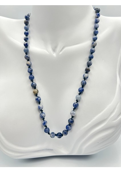 Sertifikalı Doğal Taş Sodalit Taşı Kolye Aaa Kalite 6mm indirimleri