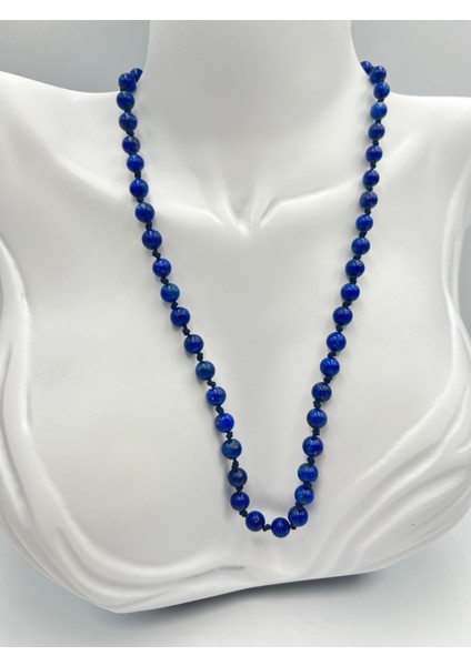 Sertifikalı Doğal Taş Lapis Lazuli Taşı Kolye Aaa Kalite 6mm