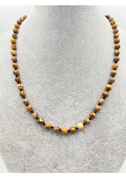 Sertifikalı Doğal Taş Jasper Taşı Kolye Aaa Kalite 6mm fırsatları