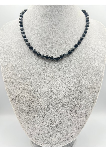 Sertifikalı Doğal Taş Obsidyen Taşı Kolye Aaa Kalite 6mm fırsatları