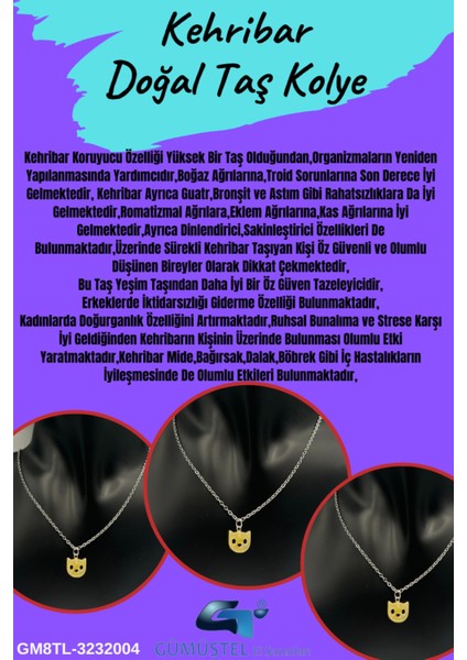 Sertifikalı Kehribar Kolye Aaa Kalite Minimal Sevenlere Özel Sürpriz Hediyeli fiyatları