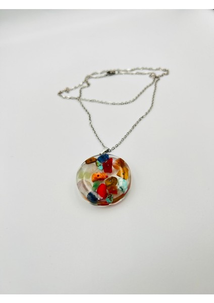 Sertifikalı Doğal Taş Epoksi Kolye fiyatları