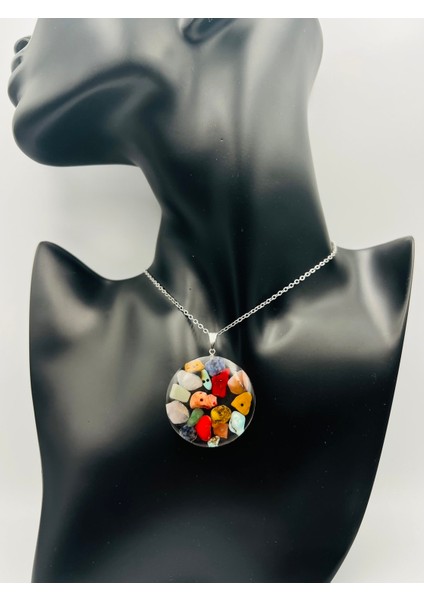 Sertifikalı Doğal Taş Epoksi Kolye fırsatları