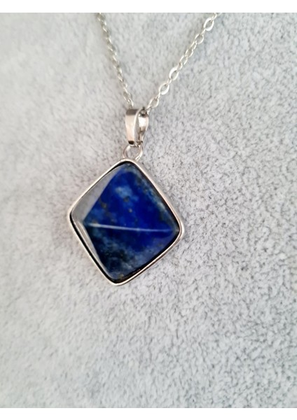 Sertifikalı Lapis Lazuli Doğal Taş Kolye Piramit Özel Kesim Aaa Kalite indirimleri