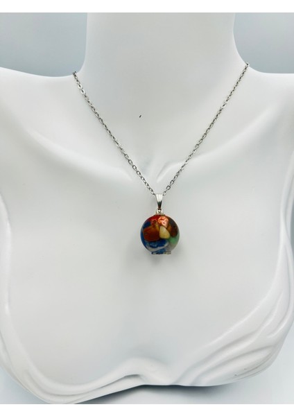 Sertifikalı Doğal Taş Epoksi Kolye modelleri