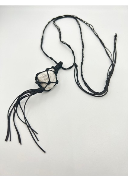 Sertifikalı Havlit Doğal Taş Tasarım Kolye El Yapımı Örgü Model Aaa Kalite fırsatları