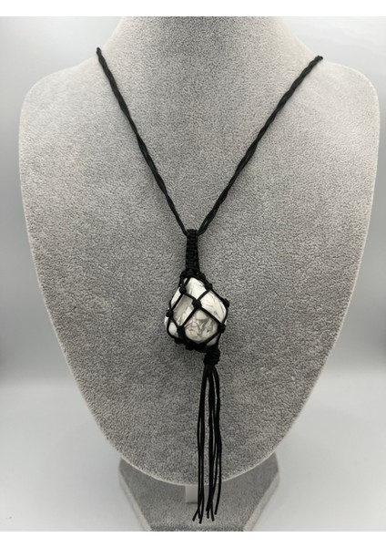 Sertifikalı Havlit Doğal Taş Tasarım Kolye El Yapımı Örgü Model Aaa Kalite indirimleri