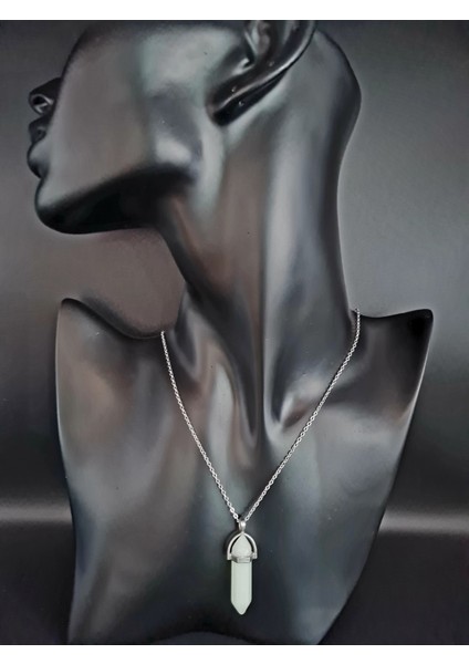 Sertifikalı Kedi Gözü Fosforlu Doğal Taş Pandül Kolye Zincir Dahil Sürpriz modelleri