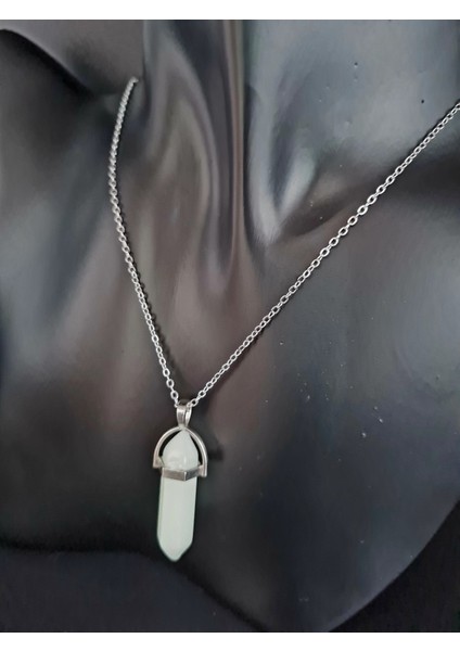 Sertifikalı Kedi Gözü Fosforlu Doğal Taş Pandül Kolye Zincir Dahil Sürpriz indirimleri