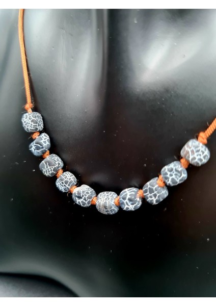 Sertifikalı Küp Akik Doğal Taş Kolye