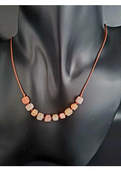 Sertifikalı Küp Akik Doğal Taş Kolye Aaa Kalite fiyatları