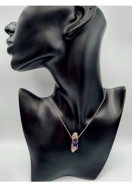 Sertifikalı Doğal Taş Ametist Kolye Aaa Kalite Sürpriz