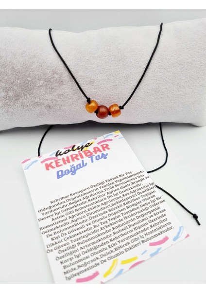 Sertifikalı Doğal Kehribar Taşı Tasarım Kolye fırsatları