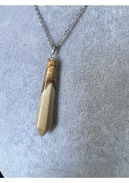 Sertifikalı Jasper Doğal Taş Pandül Kolye Zincir fırsatları