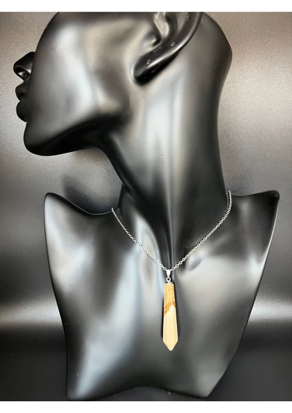 Sertifikalı Jasper Doğal Taş Pandül Kolye Zincir indirimleri