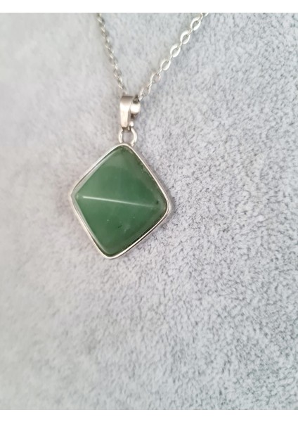 Sertifikalı Aventurin Doğal Taş Kolye Piramit Özel Kesim Aaa Kalite fırsatları