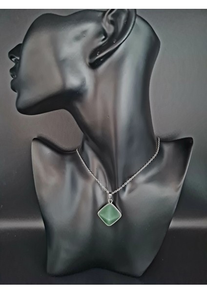 Sertifikalı Aventurin Doğal Taş Kolye Piramit Özel Kesim Aaa Kalite indirimleri