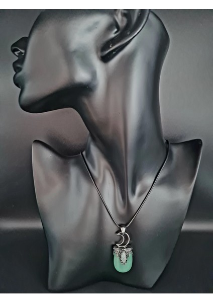 Sertifikalı Aventurin Doğal Taş Kolye Tasarım Aaa Kalite Sürpriz Hediyeli