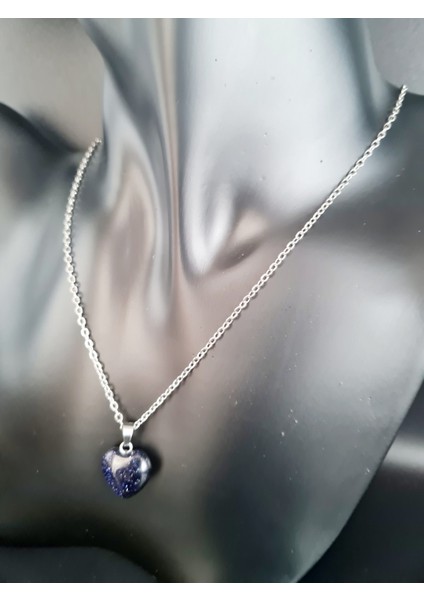 Sertifikalı Doğal Taş Yıldız Kalp Model Minimal Kolye Aaa Kalite indirimleri