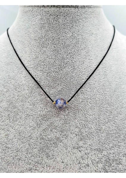 Sertifikalı Başak Burcu Sodalit Taşı Doğal Taş Kolye fırsatları