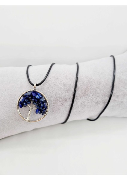 Sertifikalı Lapis Lazuli Taşı Hayat Ağacı Kolye Orijinal Doğal Taş modelleri