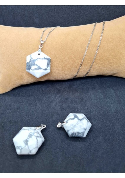 Sertifikalı Doğal Taş Havlit Kolye Aaa Kalite modelleri