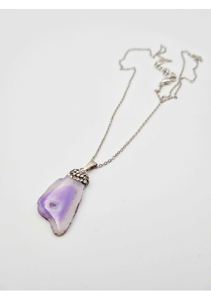 Sertifikalı Doğal Işlenmemiş Akik Taşı Kolye Tasarım modelleri