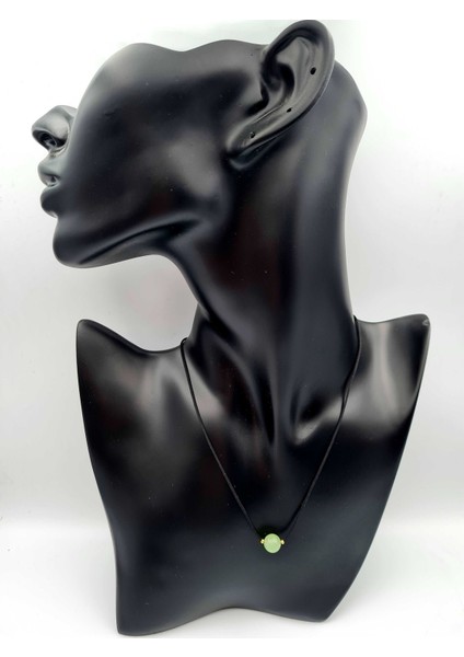 Sertifikalı Prehnite Taşı Kolye Ayarlanabilir Orijinal Doğal Taş Çok Fonksiyonlu Kolye 8mm fırsatları