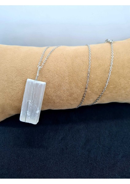 Sertifikalı Selenit Doğal Taş Kolye fiyatları