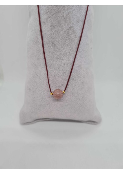 Sertifikalı Gül Kuvars Doğal Taş Kolye Ayarlanabilir Orijinal Doğal Taş Çok Fonksiyonlu Kolye modelleri