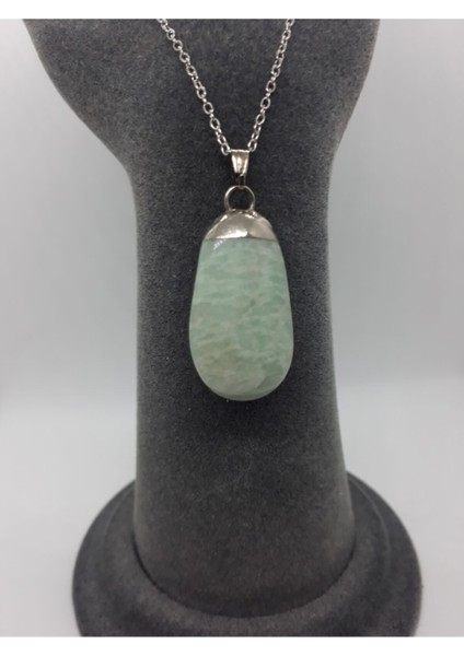 Sertifikalı Amazonit Doğal Taş Kolye (Zincir ve Ip Dahil) indirimleri