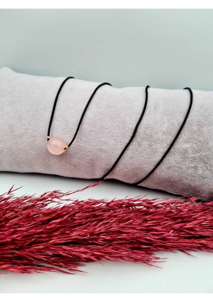 Sertifikalı Pembe Kuvars Taşı Kolye Ayarlanabilir Orijinal Doğal Taş Çok Fonksiyonlu Kolye 10 mm fırsatları