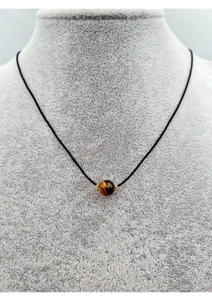 Sertifikalı Oğlak Burcu Kaplan Gözü Taşı Doğal Taş Kolye fırsatları