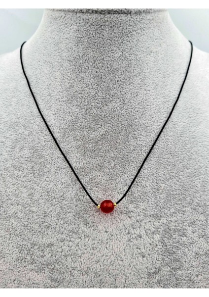 Sertifikalı Oğlak Burcu Turuncu Akik Taşı Doğal Taş Kolye fırsatları