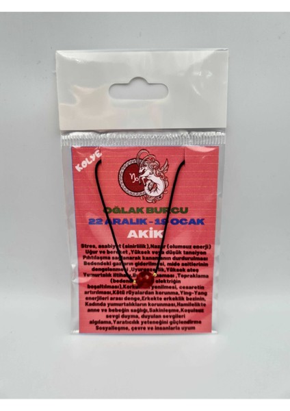 Sertifikalı Oğlak Burcu Turuncu Akik Taşı Doğal Taş Kolye indirimleri