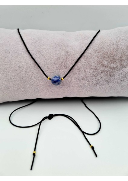 Sertifikalı Terazi Burcu Sodalit Taşı Doğal Taş Kolye fiyatları