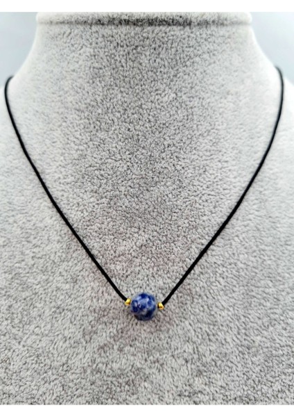 Sertifikalı Terazi Burcu Sodalit Taşı Doğal Taş Kolye fırsatları