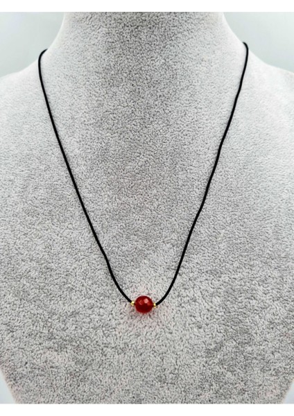 Sertifikalı Balık Burcu Turuncu Akik Taşı Doğal Taş Kolye fırsatları