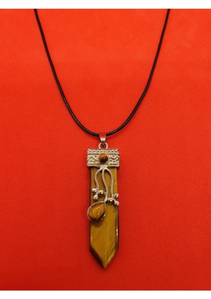 Sertifikalı Gümüş Kaplan Gözü Tasarım Kolye fiyatları