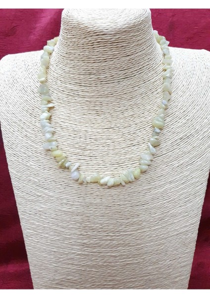 Sertifikalı Sarı Doğal Taş Kırıktaş Kolye