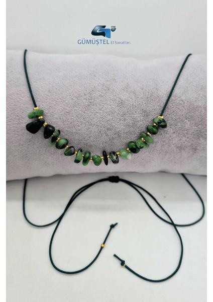 Sertifikalı Ruby Zeosit Taşı Tasarım Kolye Ayarlanabilir Orijinal Doğal Taş Çok Fonksiyonlu Kolye