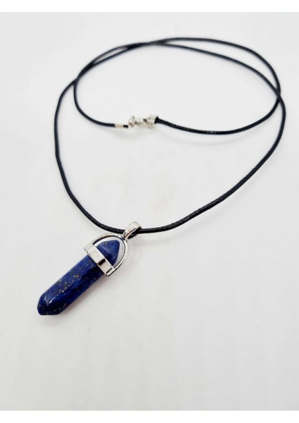 Sertifikalı Lapis Lazuli Doğal Taş Pandül Kolye Zincir ve Ip Dahil modelleri