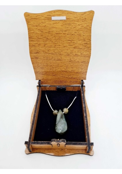 Sertifikalı Labradorit Doğal Taş Kolye Aaa Kalite Orijinal Doğal Taş